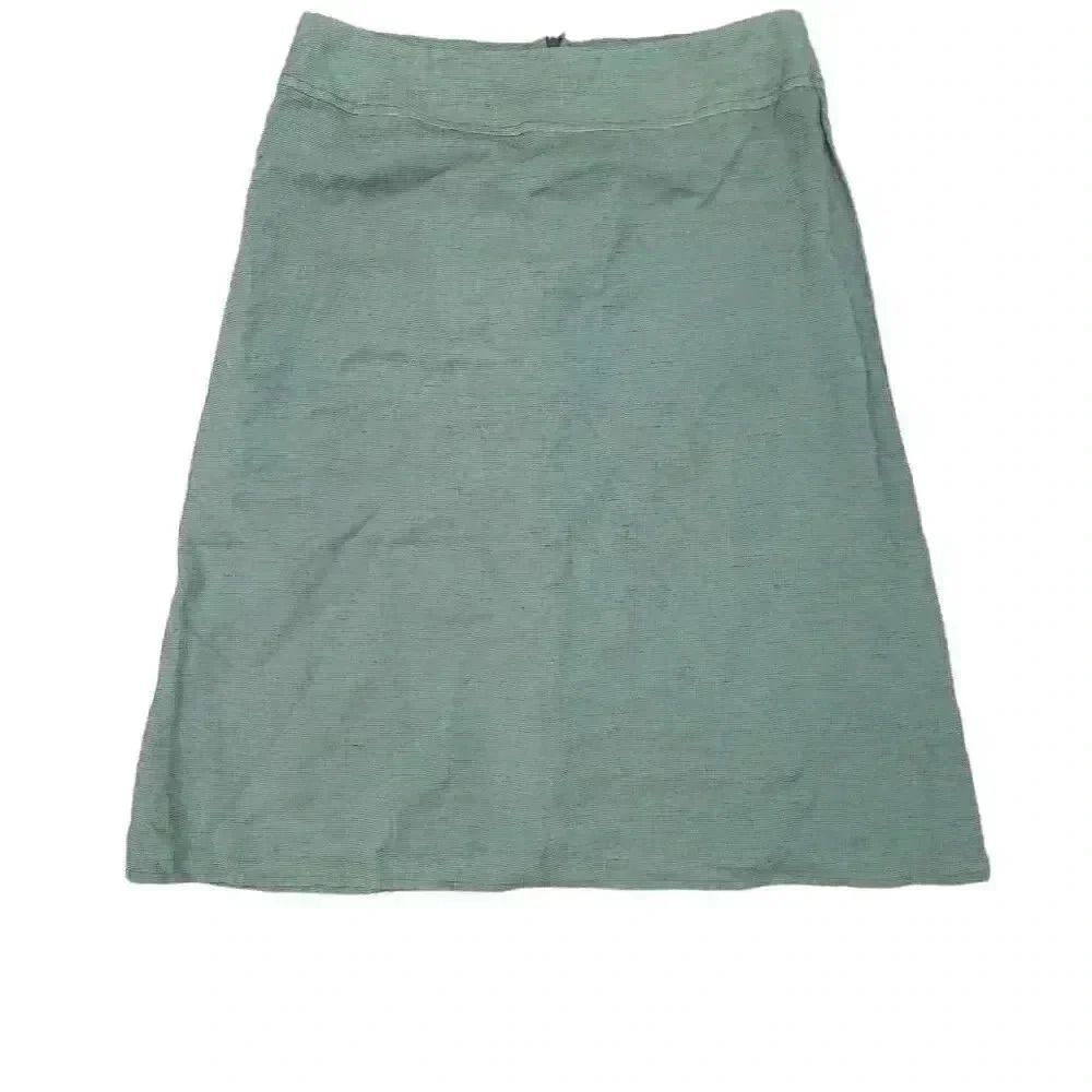 William Riera Women's Teal Viscose A-Line Lined Skirt NEW